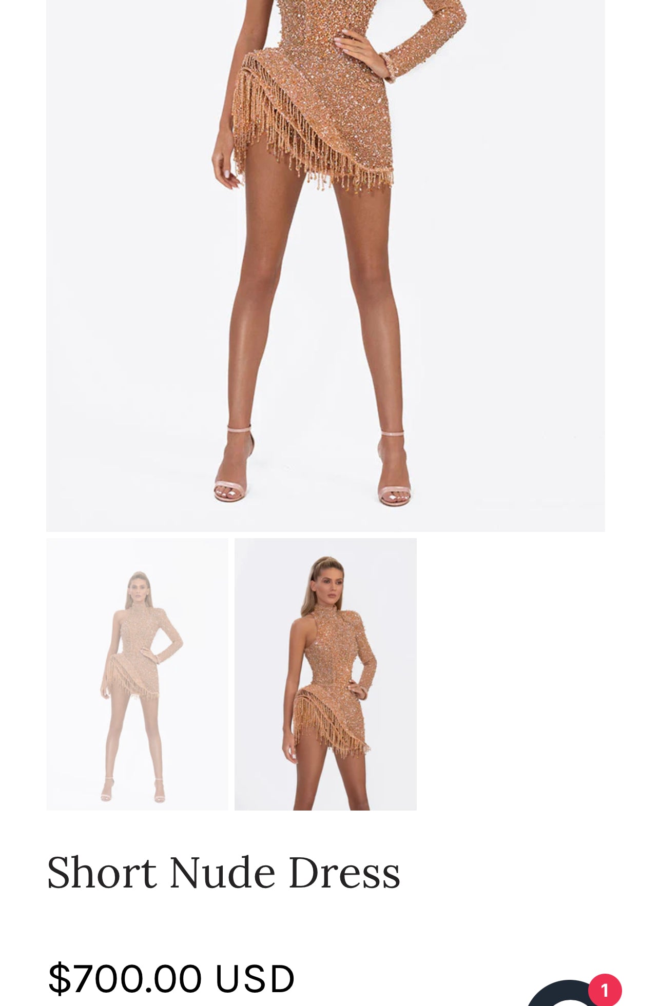 Short Nude Custom Dress