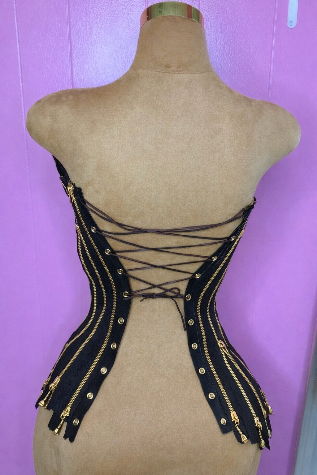 “Zipper Corset” - Noir