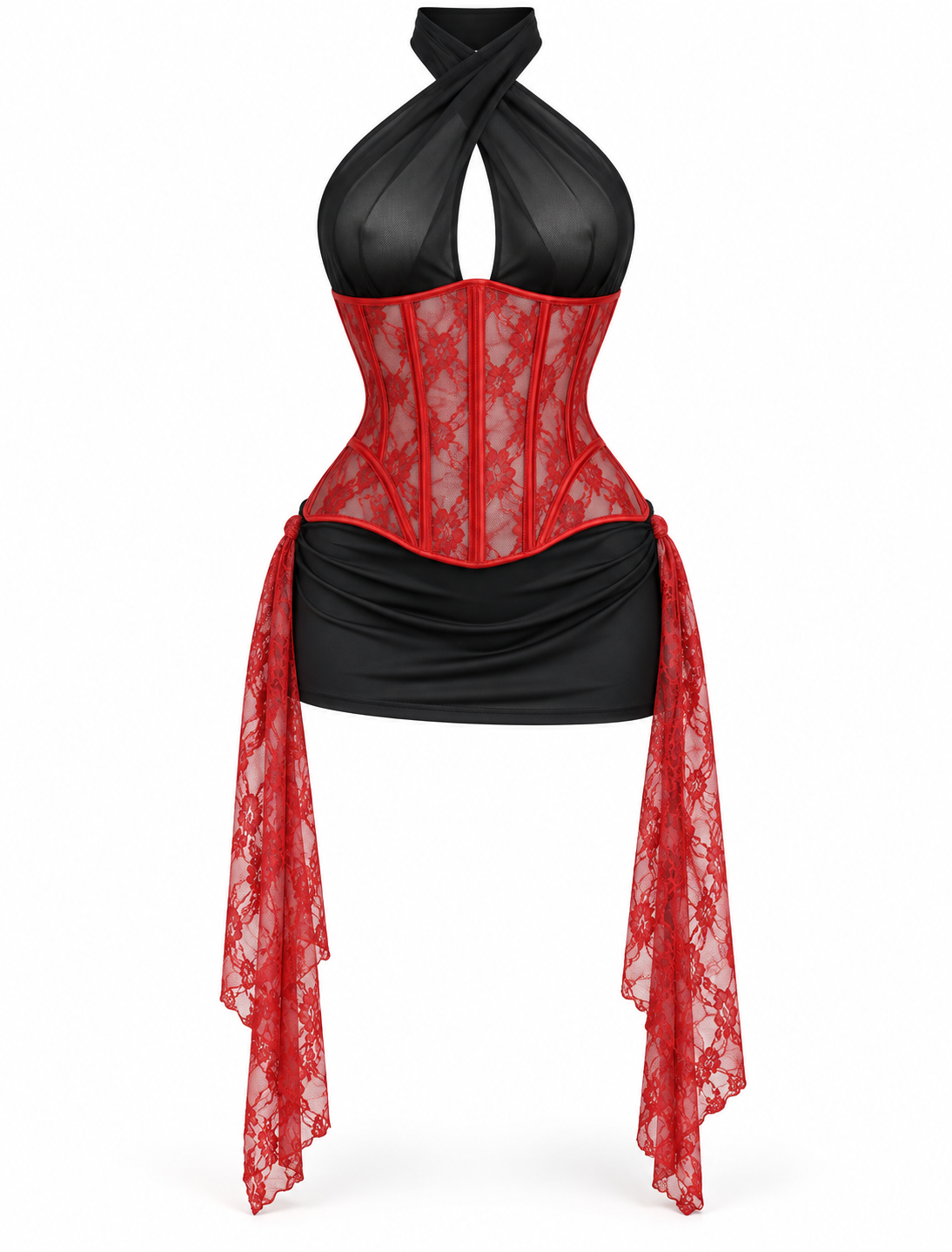 Custom Lace Corset Set